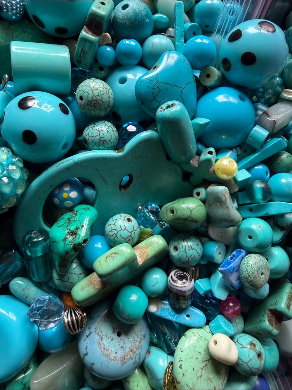 Assorted Turquoise Bead Mix for Jewelry Making